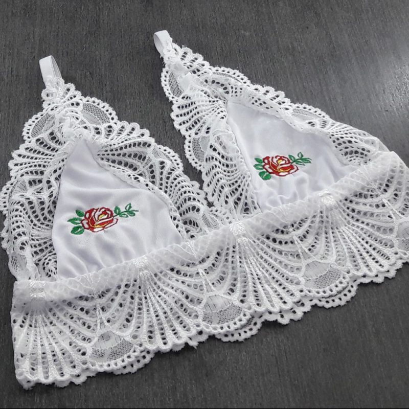 Conjunto em Microfibra e Renda com Bordado - Image 6