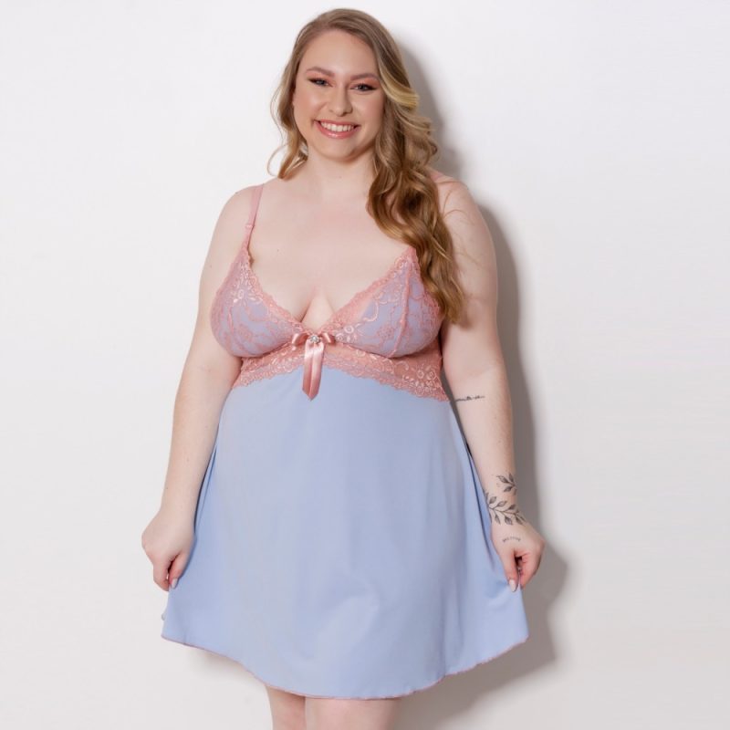 Camisola Sabrina Plus com Renda e Joia - Image 3