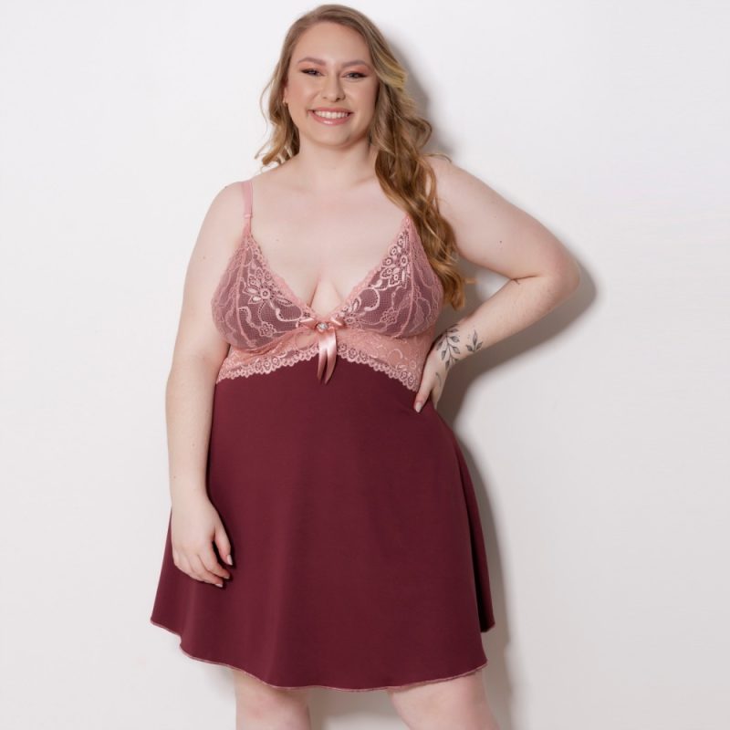 Camisola Sabrina Plus com Renda e Joia - Image 7